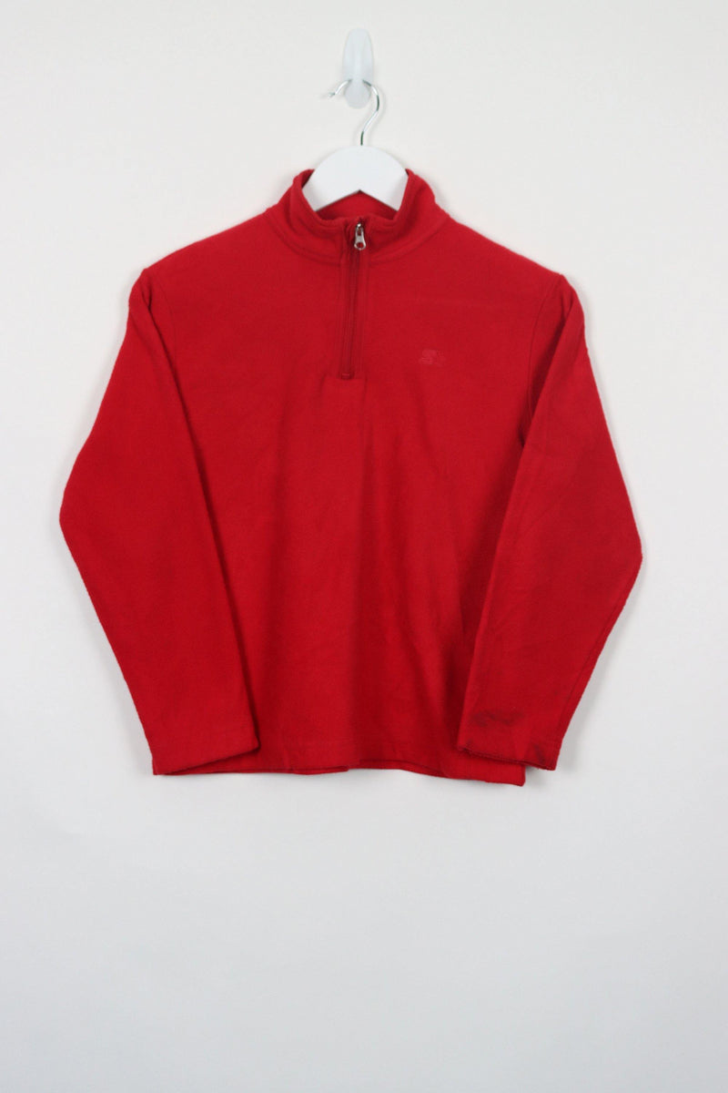 Vintage 1/4 Zip Starter Fleece Women XS - Red - ENDKICKS