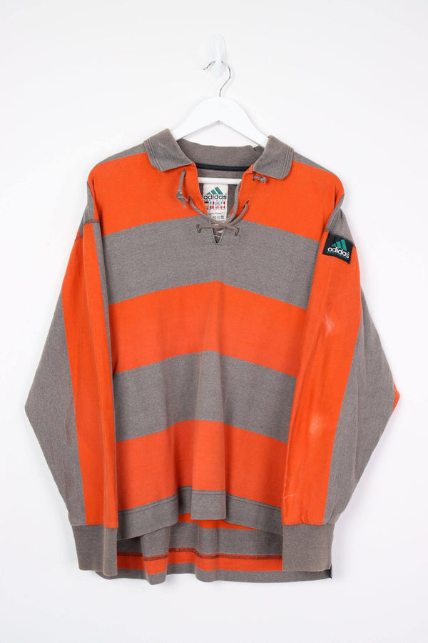 Vintage Adidas Equipment Sweatshirt L - Orange - ENDKICKS