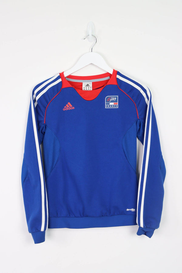 Vintage Adidas Gym France Sweatshirt (W) XS - Blue - ENDKICKS
