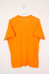 Vintage Adidas Logo T-Shirt L - Orange - ENDKICKS