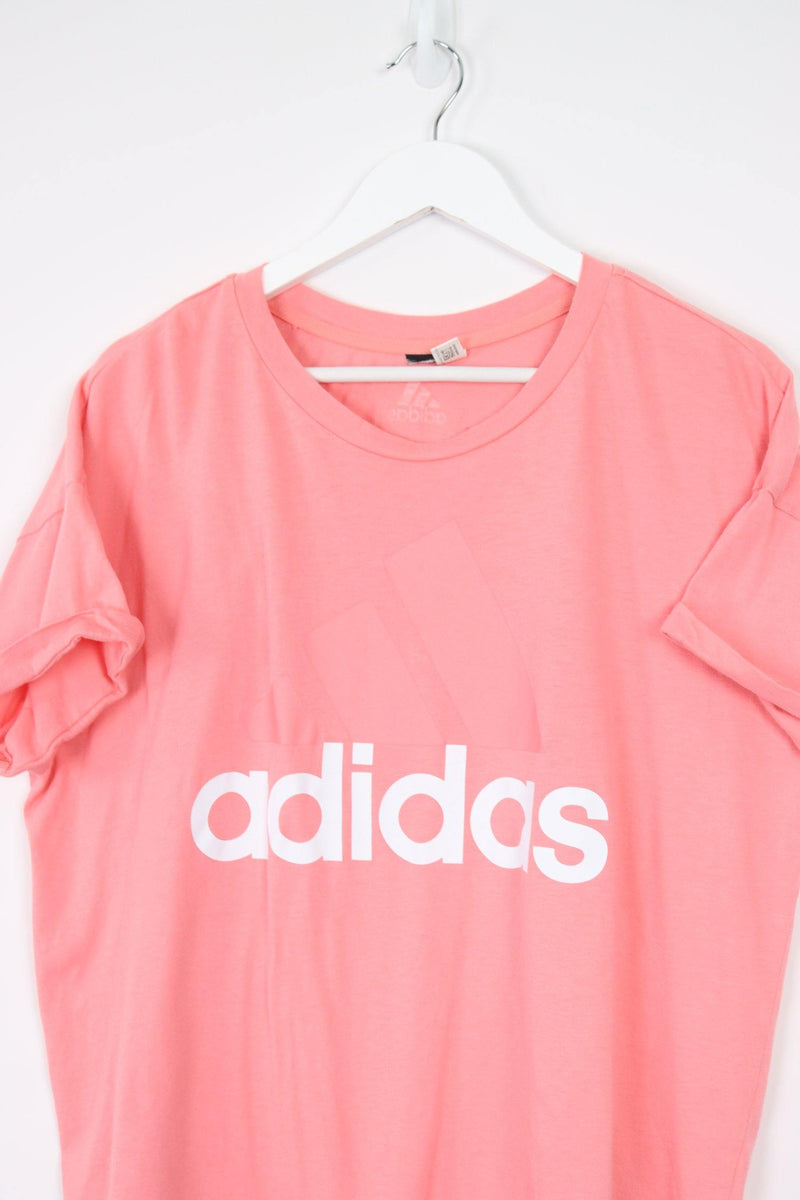Vintage Adidas Logo T-Shirt L - Pink - ENDKICKS