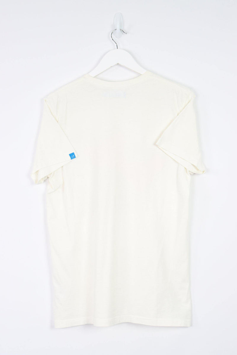 Vintage Adidas Logo T-Shirt L - White - ENDKICKS