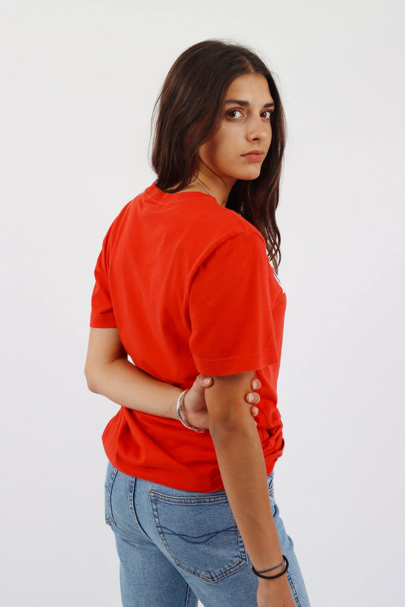 Vintage Adidas Logo T-Shirt M - Red - ENDKICKS