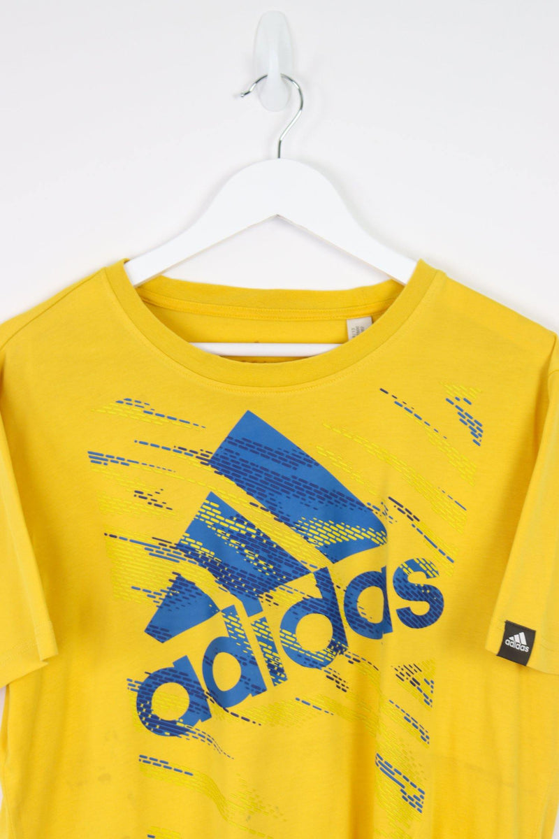 Vintage Adidas Logo T-Shirt M - Yellow - ENDKICKS