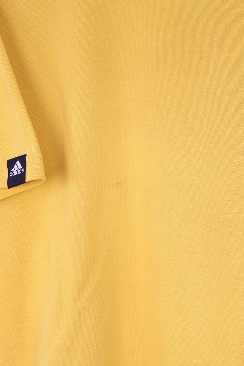 Vintage Adidas Logo T-Shirt M - Yellow - ENDKICKS