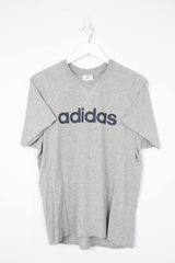 Vintage Adidas Logo T-Shirt S - Grey - ENDKICKS