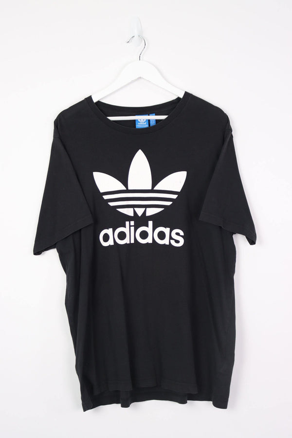 Vintage Adidas Logo T-Shirt XL - Black - ENDKICKS