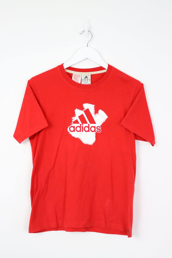 Vintage Adidas Logo T-Shirt XS - Red - ENDKICKS