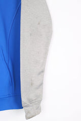 Vintage Adidas Logo Zip Hoodie S - Blue - ENDKICKS