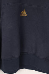 Vintage Adidas Notre Dame Logo Hoodie S - Blue - ENDKICKS