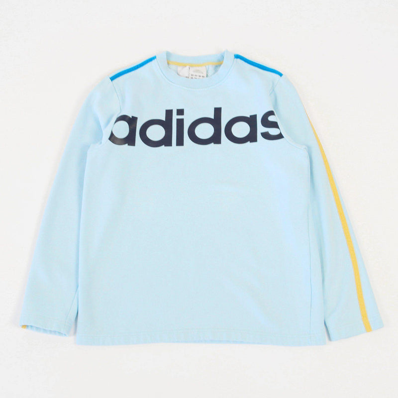Vintage Adidas Spellout Sweatshirt XS - Blue - ENDKICKS