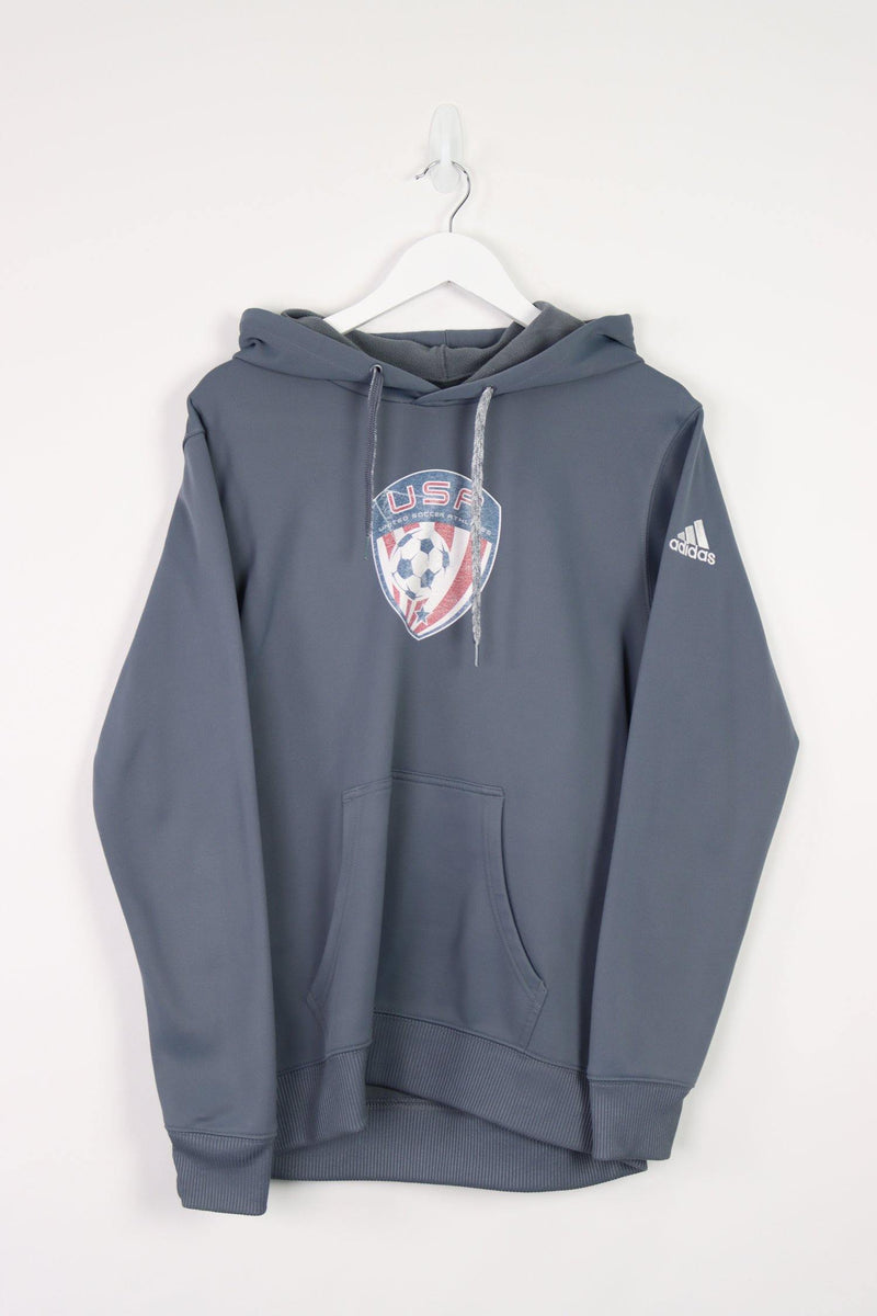 Vintage Adidas US Soccer Hoodie M - Grey - ENDKICKS