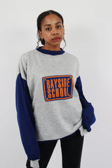 Vintage Bayside School Sweatshirt XXL - Blue - ENDKICKS