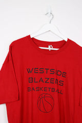 Vintage Blazers Basketball T-Shirt XL - Red - ENDKICKS