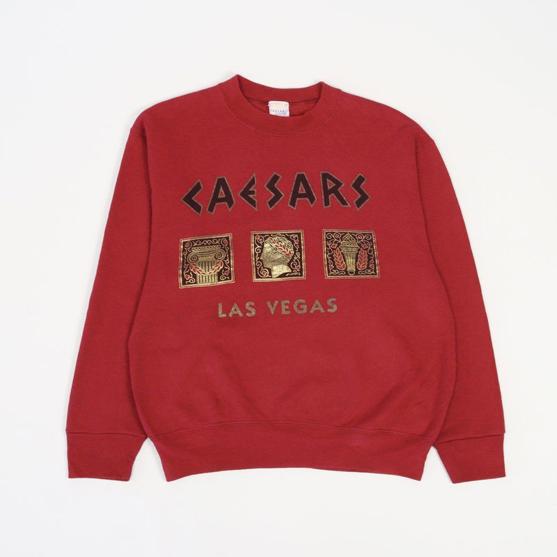 Vintage Caesars Las Vegas Sweatshirt M - Red - ENDKICKS