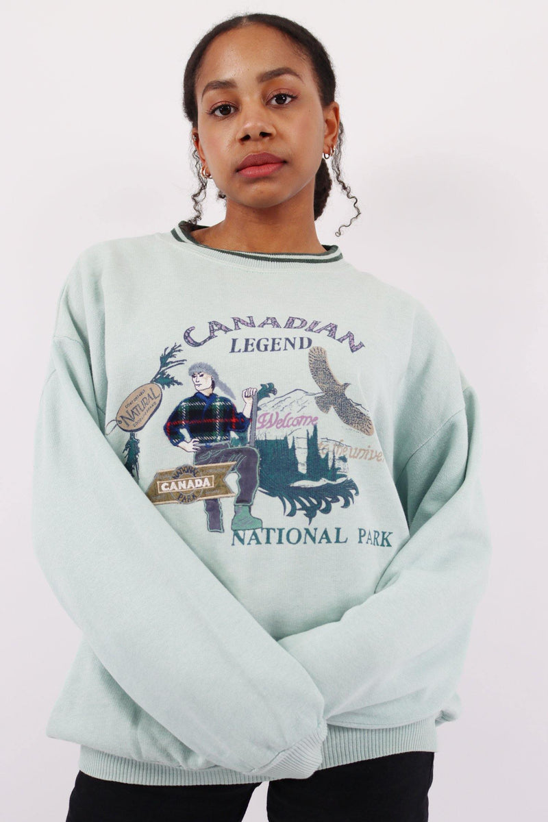 Vintage Canadian Legend Sweatshirt XL - Blue - ENDKICKS