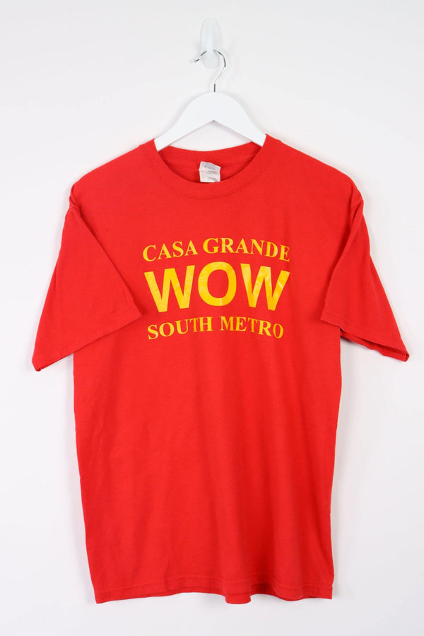 Vintage Casa Grande Logo T-Shirt M - Red - ENDKICKS