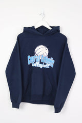 Vintage Central Catholic Volleyball Hoodie S - Blue - ENDKICKS