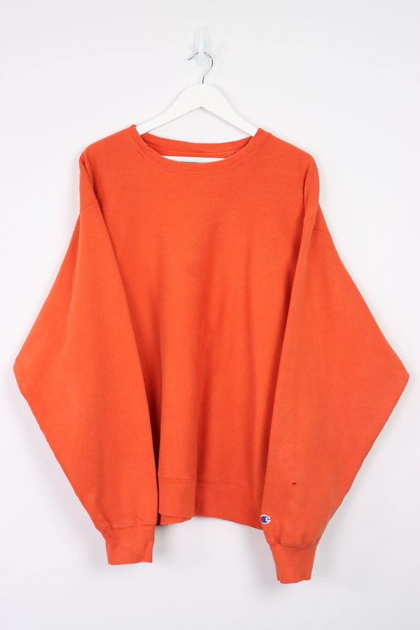 Vintage Champion Crewneck Sweatshirt XXL - Orange - ENDKICKS