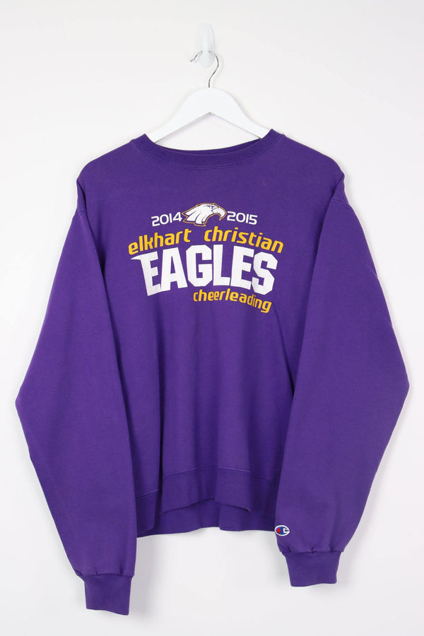 Vintage Champion Eagles Logo Sweatshirt M - Purple - ENDKICKS