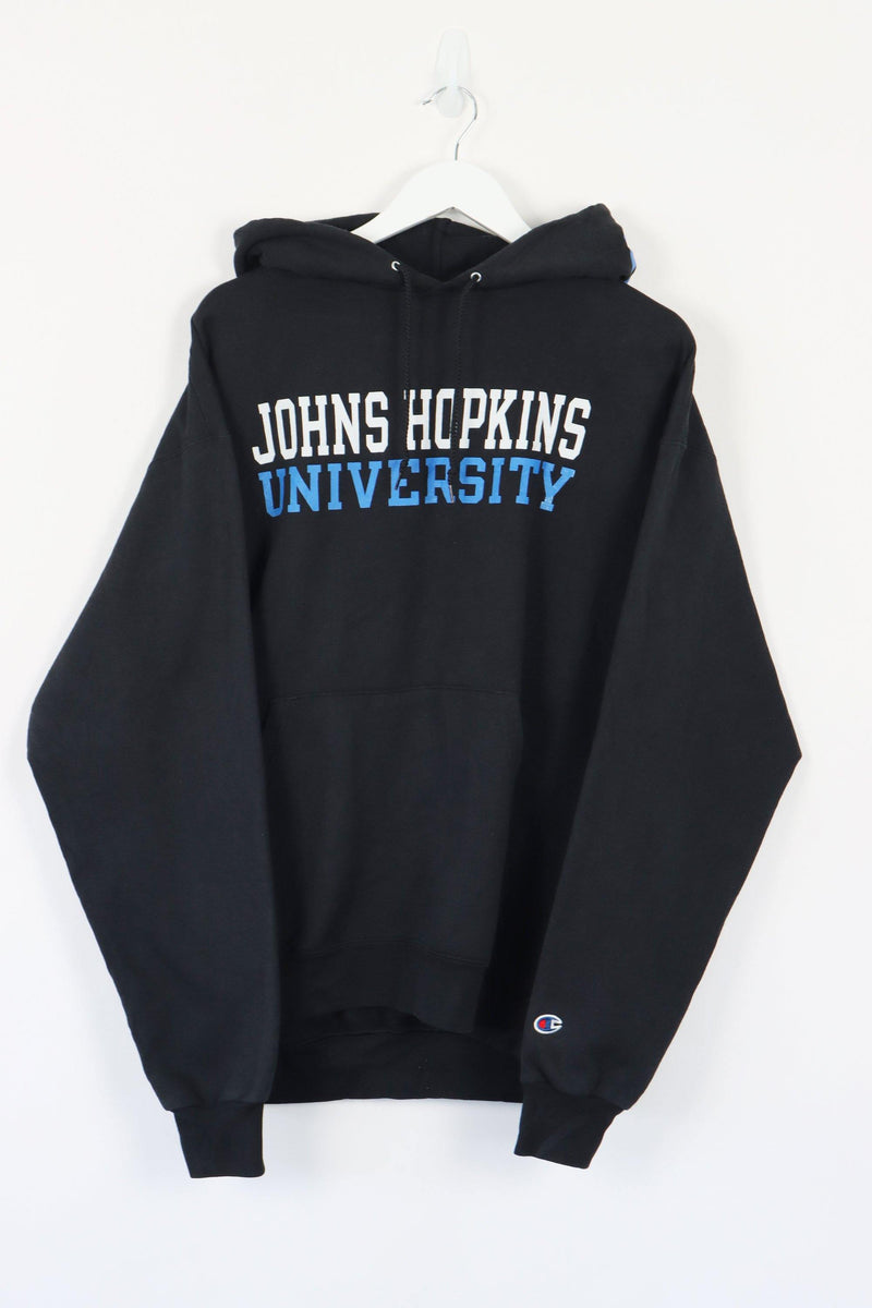 Vintage Champion Johns Hopkins Hoodie XL - Black - ENDKICKS