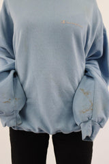 Vintage Champion Logo Sweatshirt XL - Blue - ENDKICKS