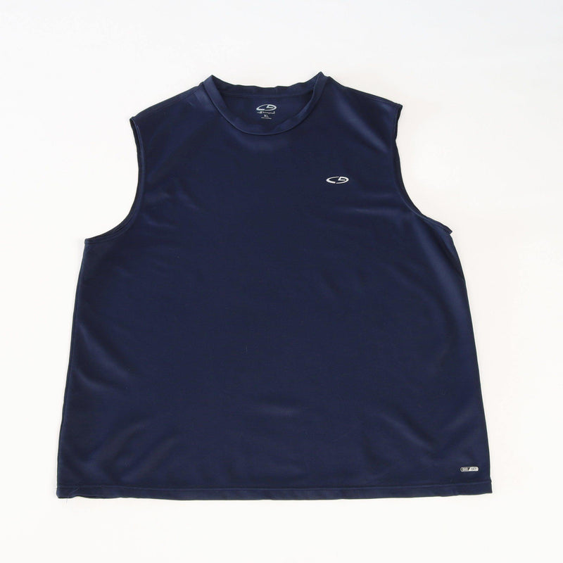 Vintage Champion Sleeveless T-Shirt XL - Blue - ENDKICKS