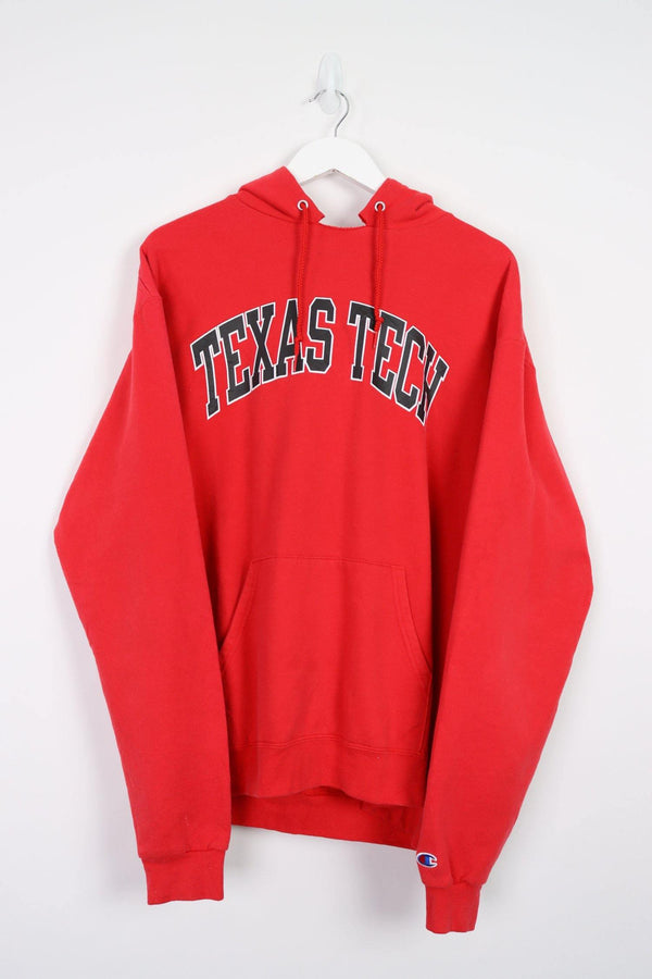 Vintage Champion Texas Hoodie L - Red - ENDKICKS