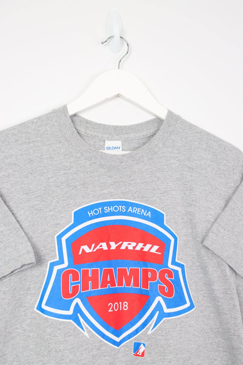 Vintage Champs Hockey T-Shirt M - Grey - ENDKICKS