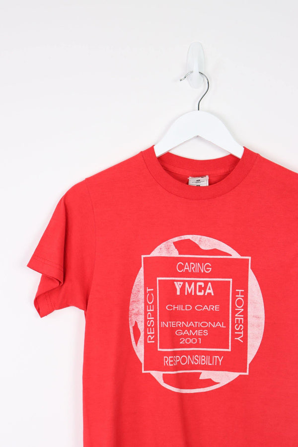 Vintage Child Care Crewneck Logo T-Shirt S - Red - ENDKICKS