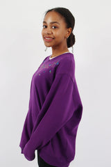 Vintage Crewneck Sweatshirt XL - Purple - ENDKICKS