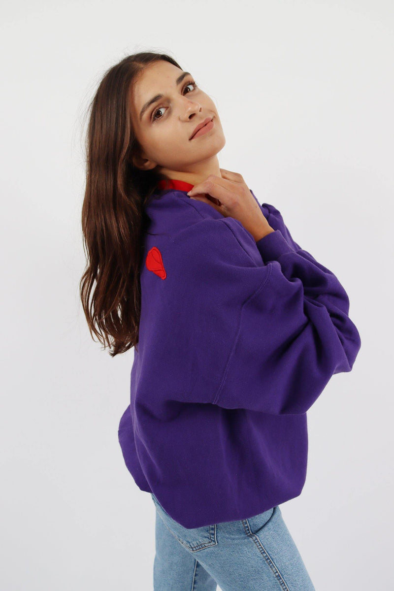 Vintage Crewneck Sweatshirt XXL - Purple - ENDKICKS