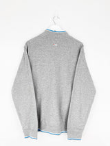 Vintage Fila Logo Zip Sweatshirt XXL - Grey - ENDKICKS