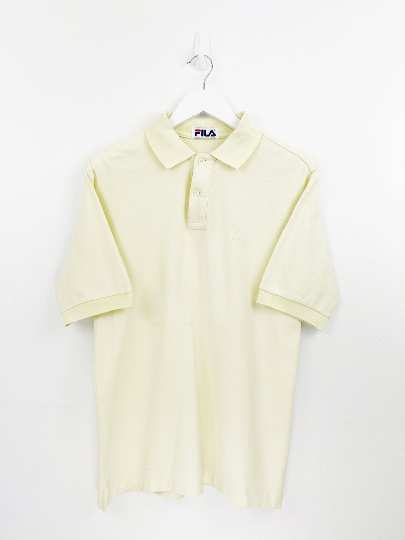 Vintage Fila Polo Shirt S - Yellow - ENDKICKS