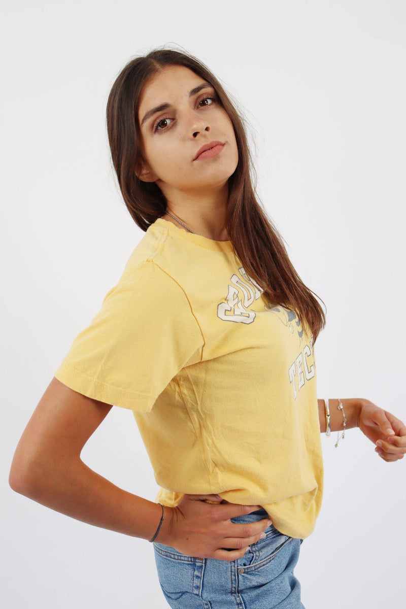 Vintage Georgia Tech T-Shirt S - Yellow - ENDKICKS