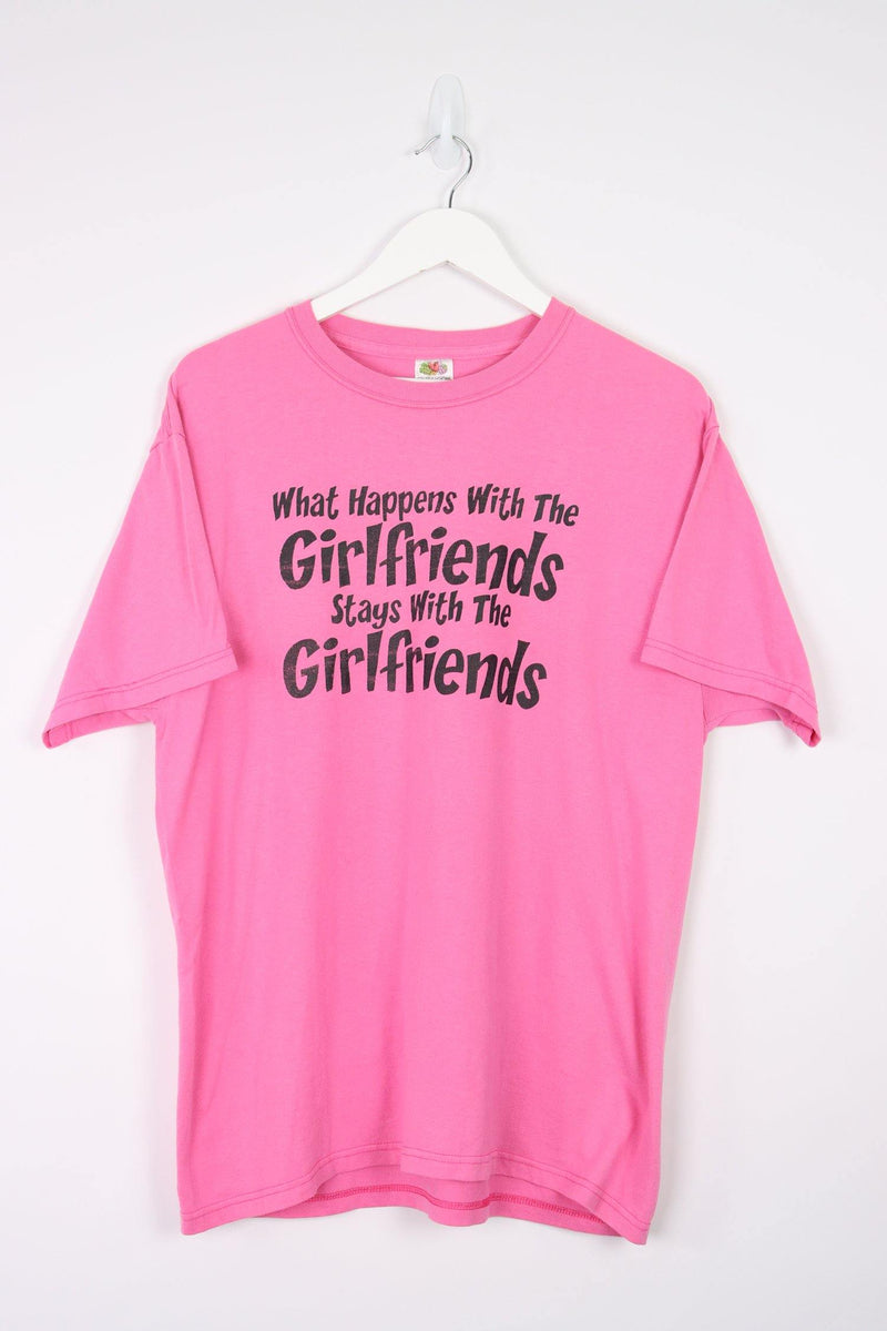 Vintage Girlfriends Logo T-Shirt L - Pink - ENDKICKS