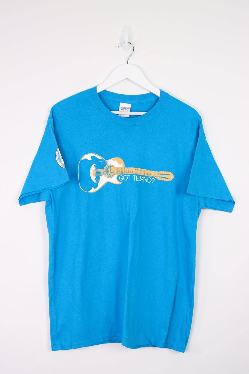 Vintage Guitar Logo T-Shirt L - Blue - ENDKICKS