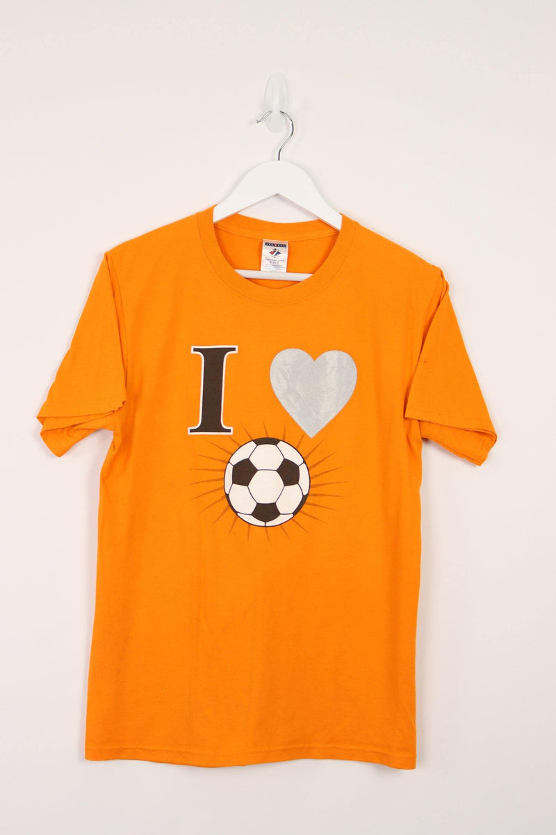 Vintage I Love Football T-Shirt (W) M - Orange - ENDKICKS