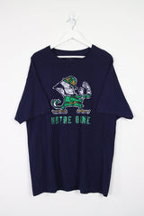 Vintage Irish Notre Dame T-Shirt XL - Blue - ENDKICKS