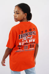 Vintage Iron Bowl Logo T-Shirt M - Orange - ENDKICKS