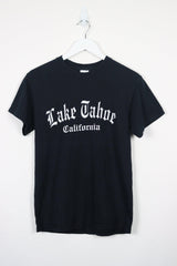 Vintage Lake Tahoe Logo T-Shirt S - Black - ENDKICKS