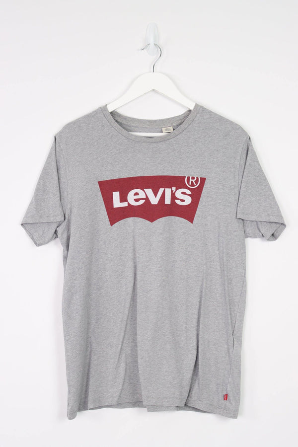 Vintage Levi's Logo T-Shirt L - Grey - ENDKICKS