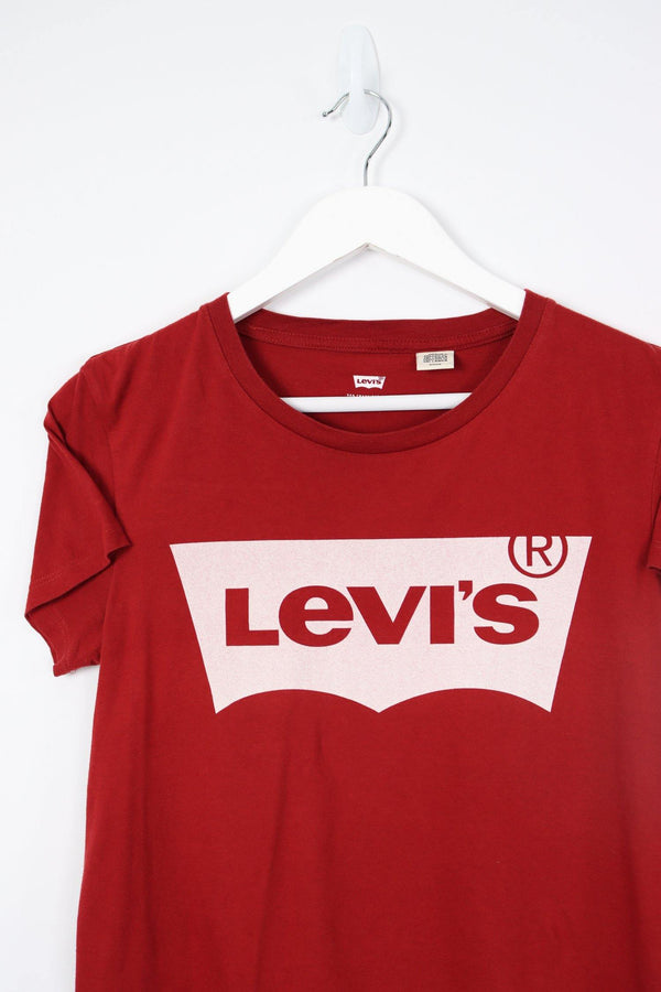 Vintage Levi's Logo T-Shirt (W) S - Red - ENDKICKS