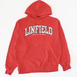 Vintage Linfield College Hoodie M - Red - ENDKICKS