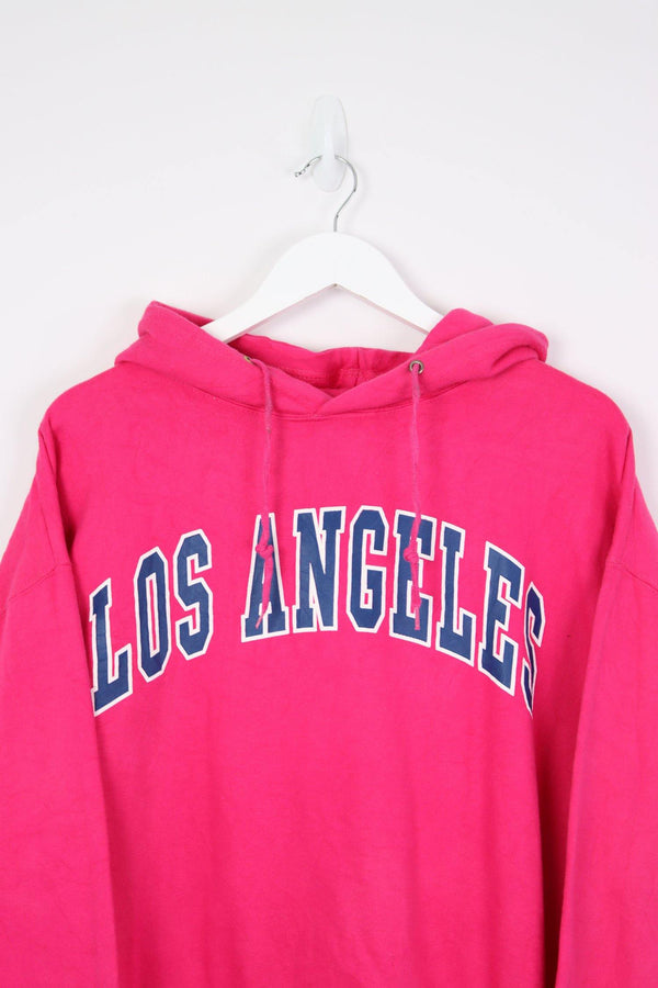 Vintage Los Angeles Logo Hoodie XXL - Pink - ENDKICKS