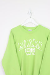 Vintage Miami Logo Sweatshirt M - Green - ENDKICKS