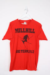 Vintage Millhill Logo T-Shirt M - Red - ENDKICKS
