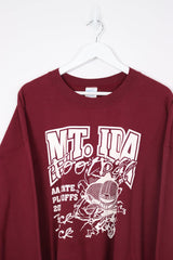 Vintage MT IDA Football Sweatshirt XL - Red - ENDKICKS