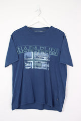Vintage Napapijri T-Shirt M - Blue - ENDKICKS