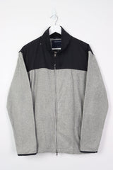 Vintage Nautica 1/4 Zip Sweatshirt Fleece L - Grey - ENDKICKS